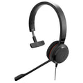 Wired Single-Ear Headset with Mic, Noise-Canceling Microphone, Black H1387