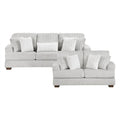 Light Gray Microfiber Upholstered Love Seat I4298