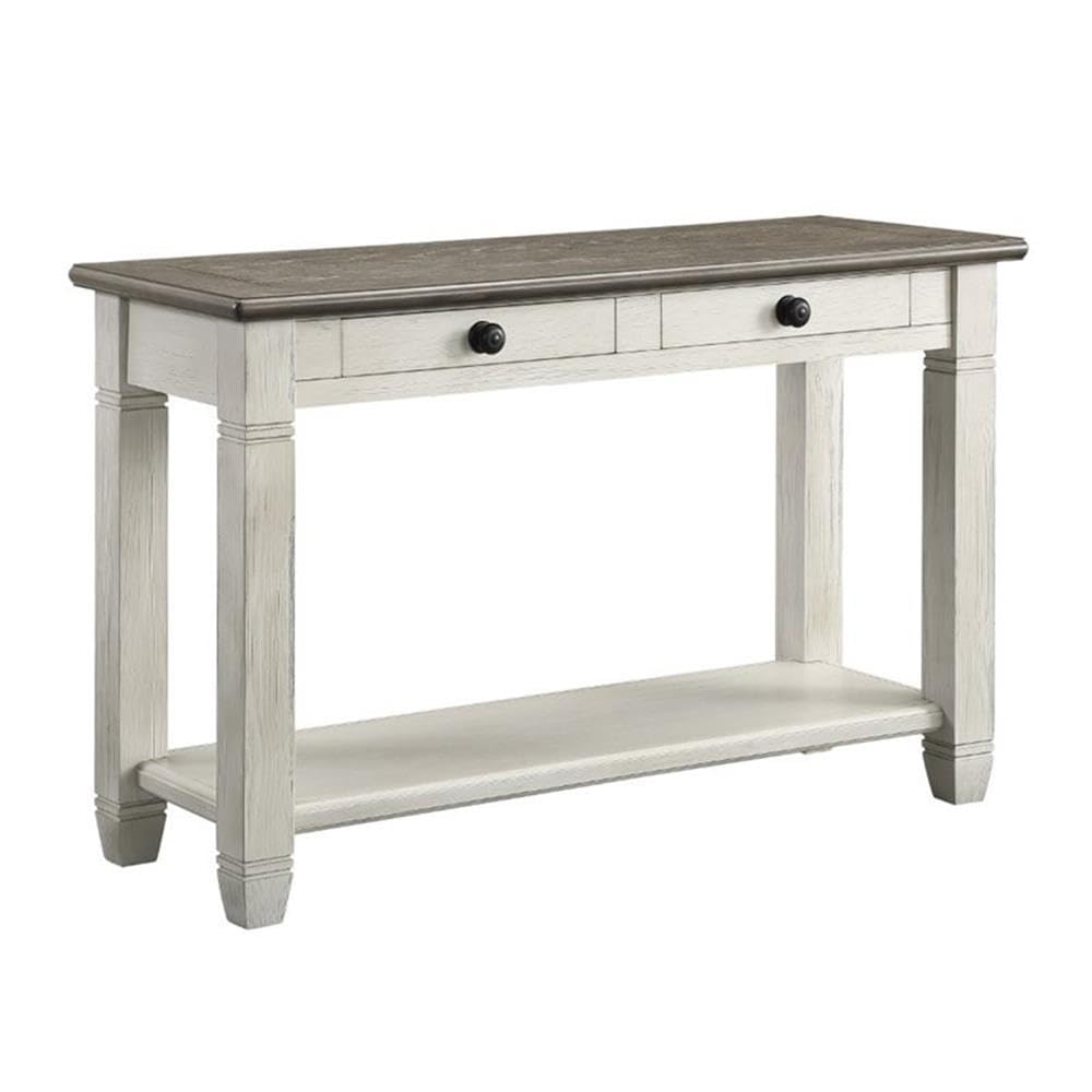 2-Tone Wood Console Table with 2 Drawers Z74216
