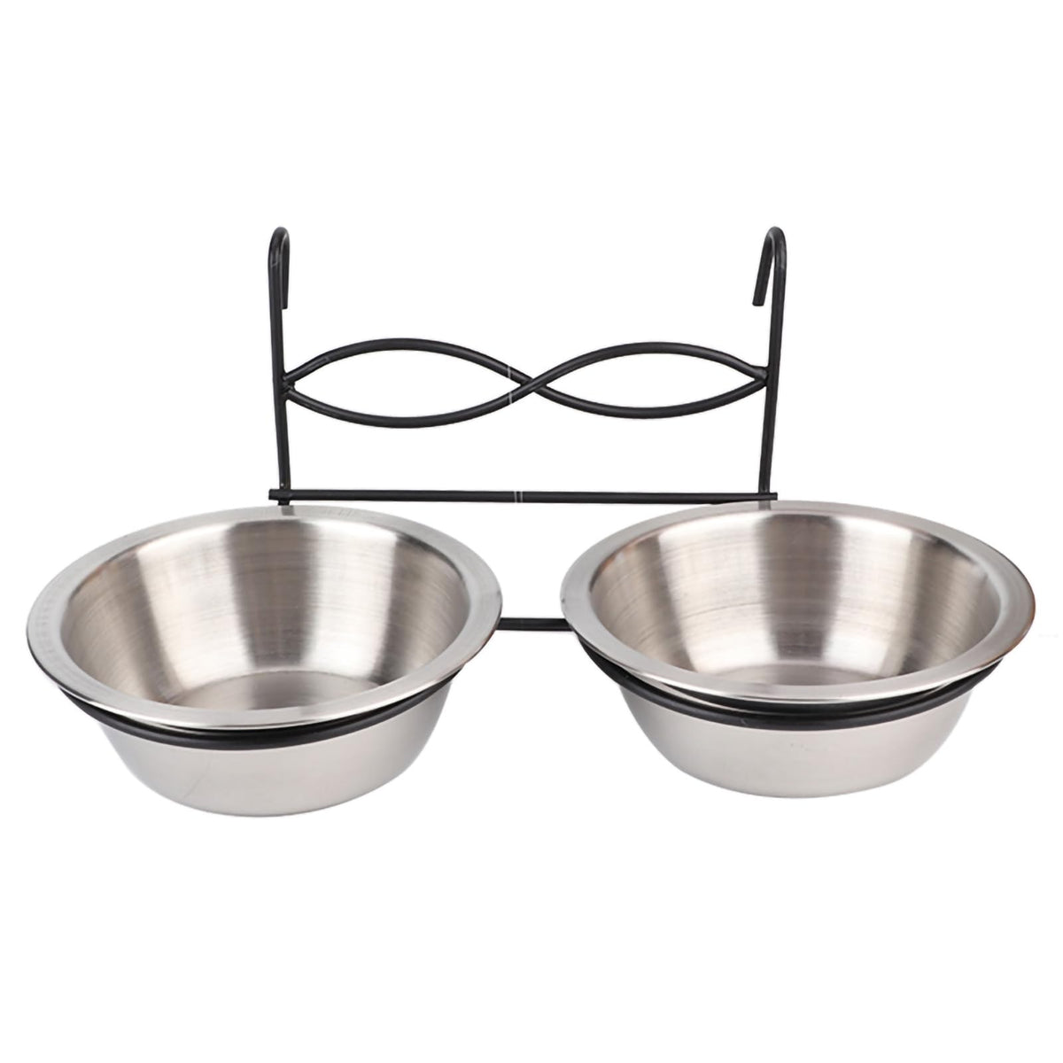Stainless Steel Hanging Pet Bowls, 2 Bowls 1 Hook X706