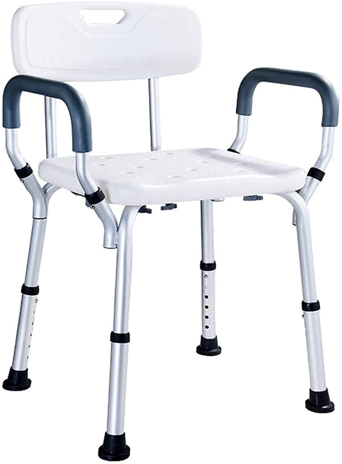 Padded Seat Transfer Bench, Bath Stools, Shower Chair with Arms and Back I409523