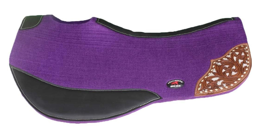 32" x 32" Western Contoured Wool Felt Saddle Pad J897