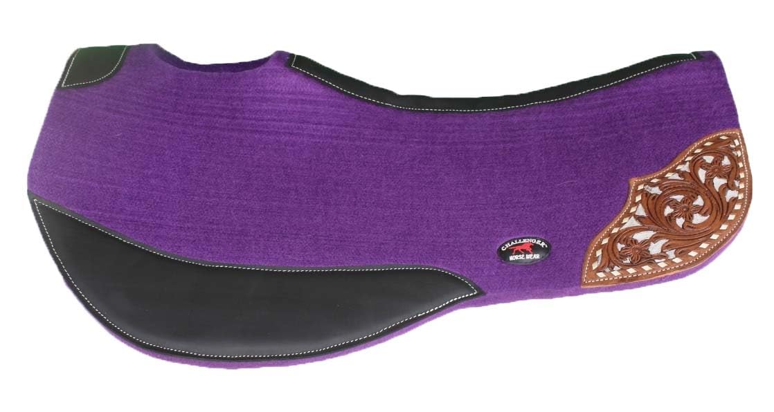 32" x 32" Western Contoured Wool Felt Saddle Pad J897