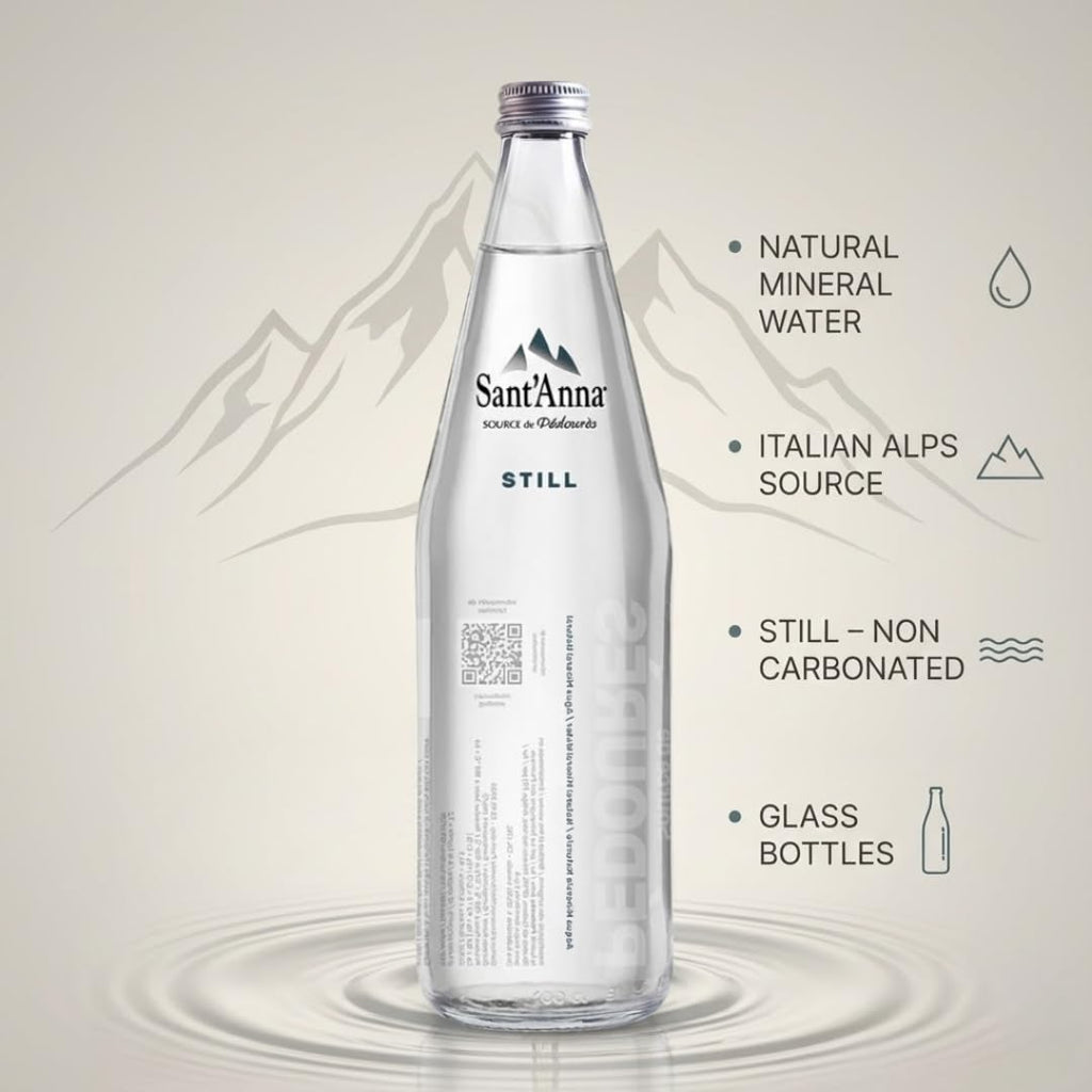Natural Mineral Water Still Glass Bottles 12 Pack B365