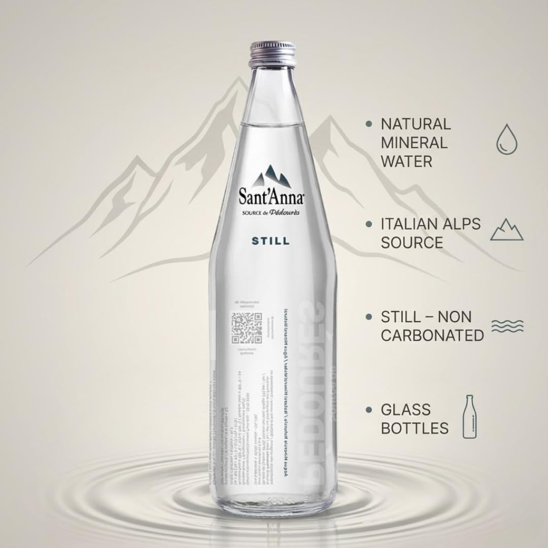 Natural Mineral Water Still Glass Bottles 12 Pack B365