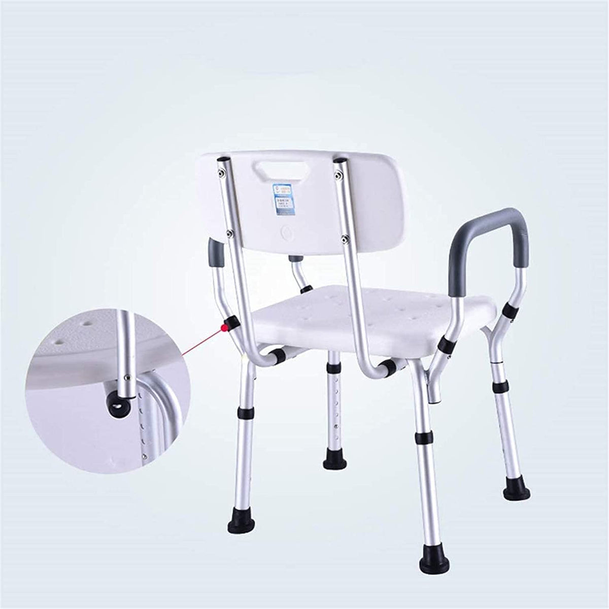 Padded Seat Transfer Bench, Bath Stools, Shower Chair with Arms and Back I409523