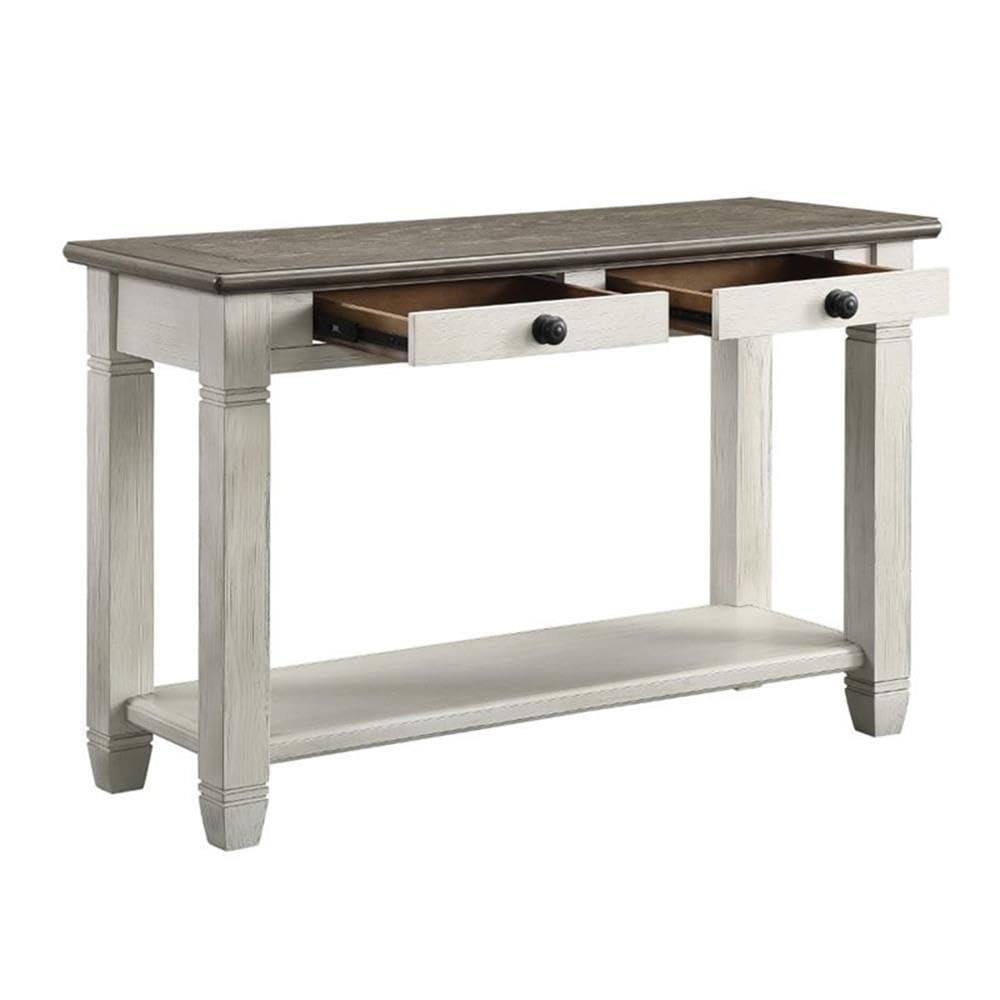 2-Tone Wood Console Table with 2 Drawers Z74216