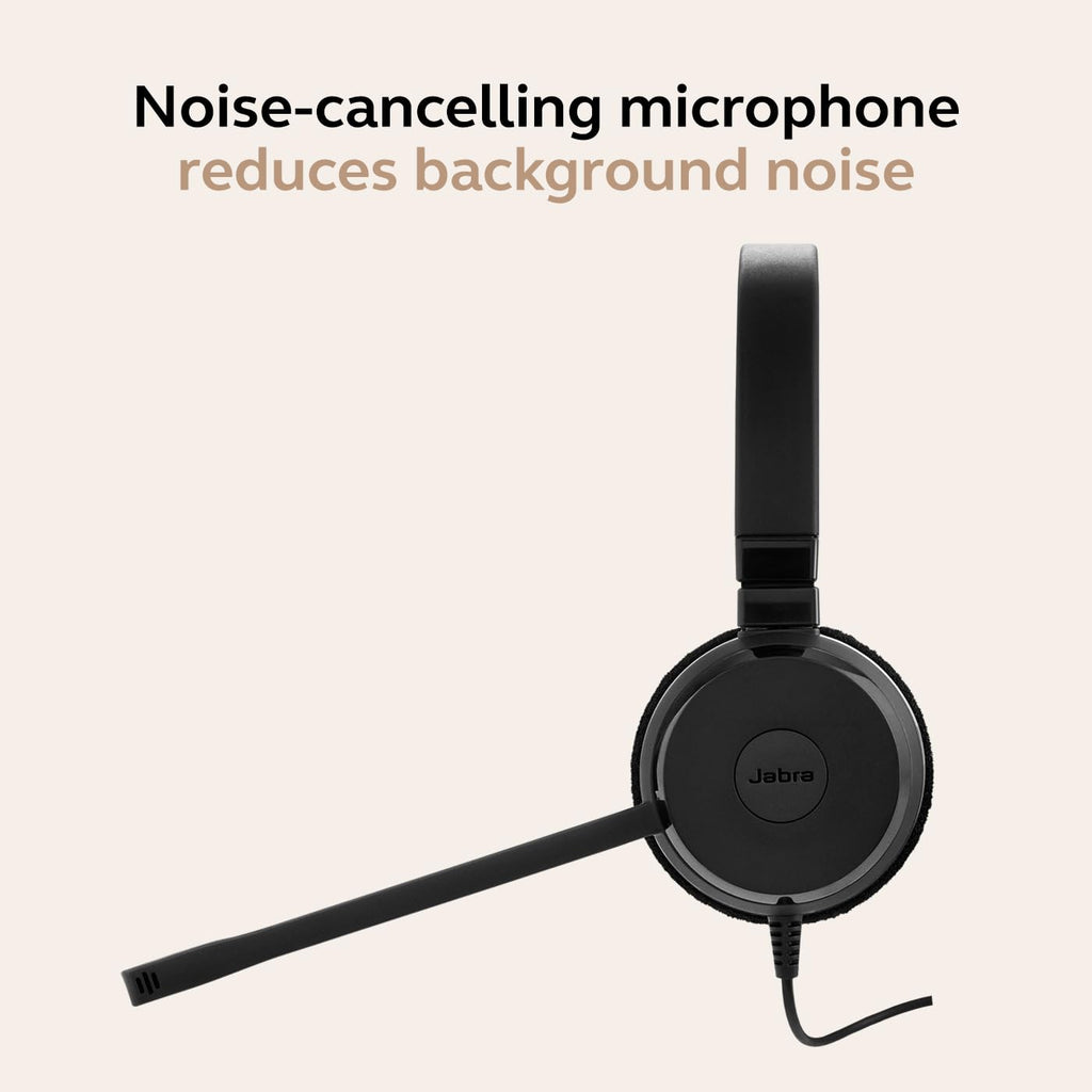 Wired Single-Ear Headset with Mic, Noise-Canceling Microphone, Black H1387