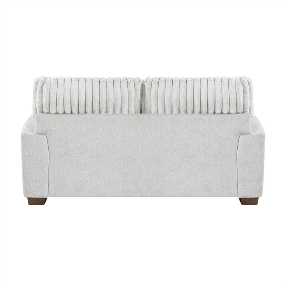 Light Gray Microfiber Upholstered Love Seat I4298