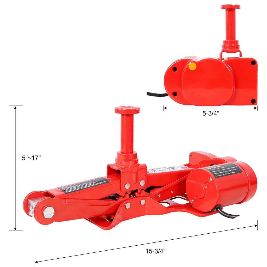 12V 3 Ton Electric Car Jack with Lug Wrench and Carrying Case L316247