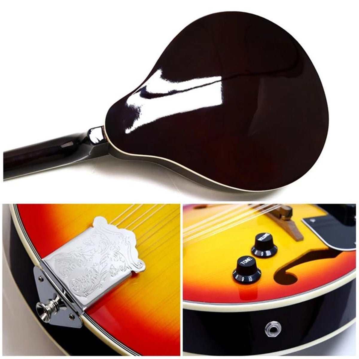 Electric Mandolin Spruce 8 Strings Sunburst M175