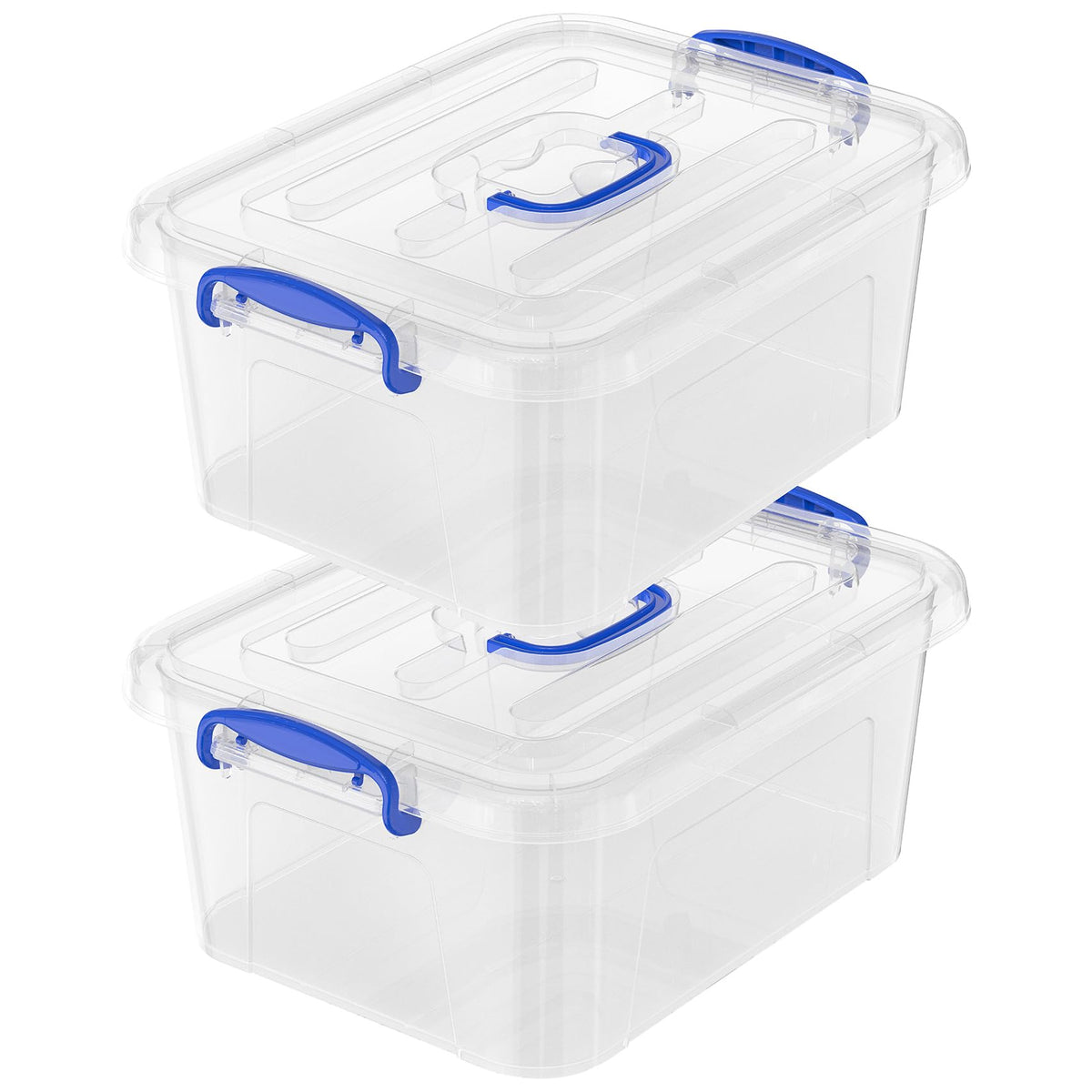 Clear 9 Quart Storage Bins with Lids 2 Pack E780