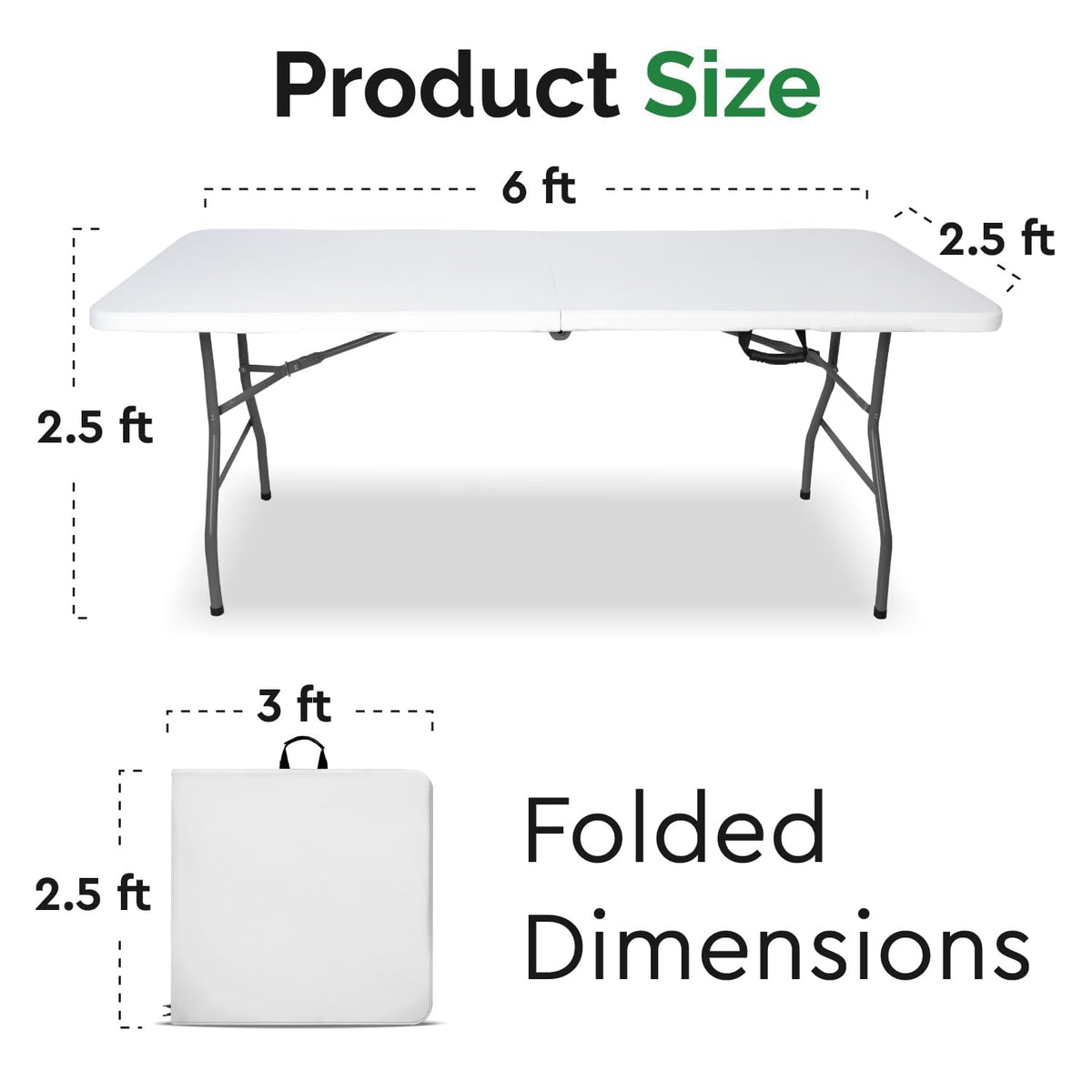 6ft Folding Table with Handle G434