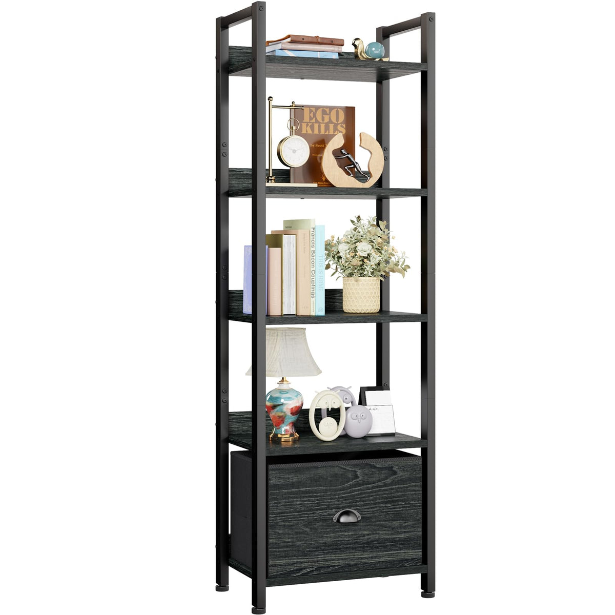 5 Tier Bookshelf with Drawer O386