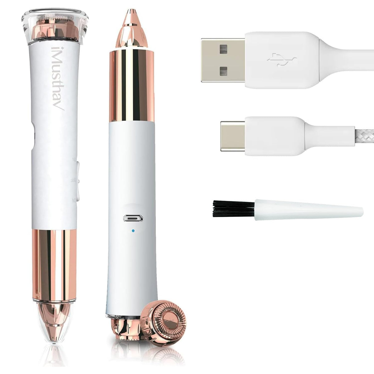 Facial Hair Removal for Women, 2-in-1 Face Hair Remover & Eyebrow Trimmer N258