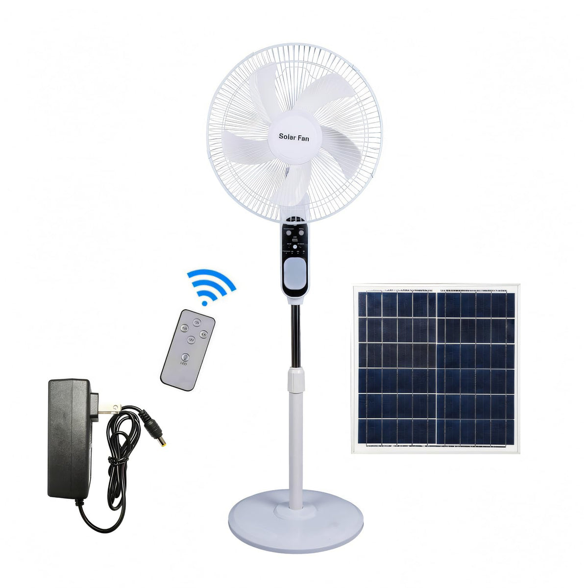 16in Solar Vertical Fan with Remote Control A628