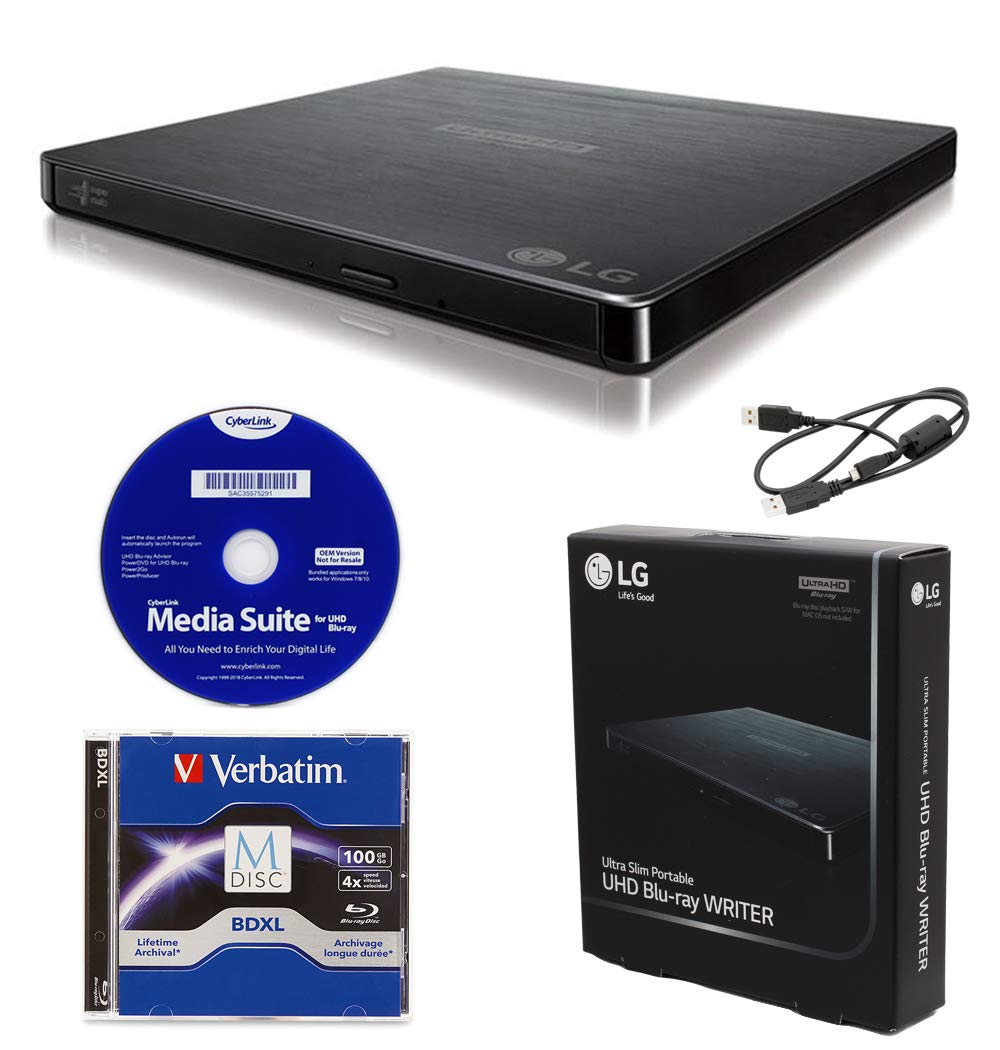 Portable 6X Ultra HD 4K Blu-ray Burner External Drive K2856