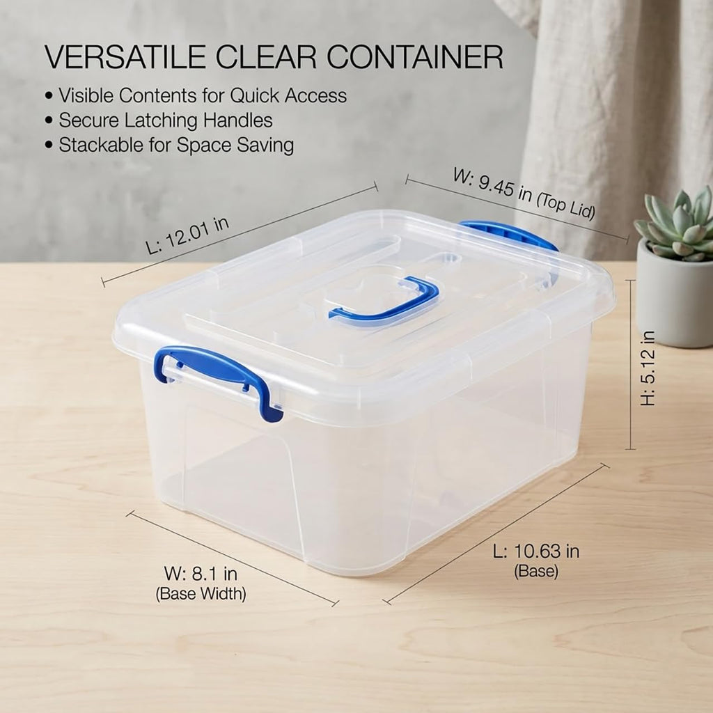 Clear 9 Quart Storage Bins with Lids 2 Pack E780