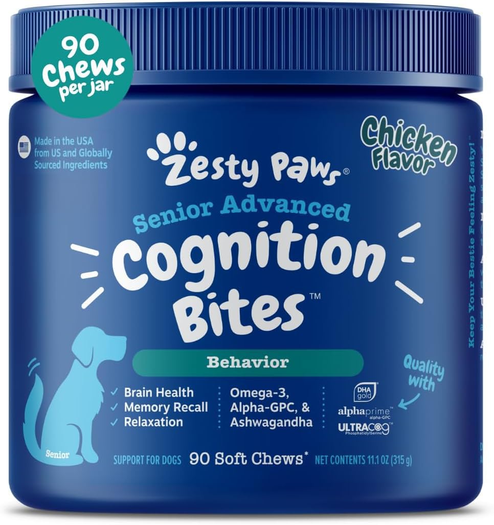 Senior Dog Supplement Cognition Chews Chicken 90 Ct V753