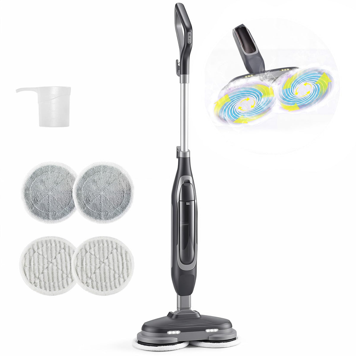 Dual Rotating Scrub & Steam Mop Q49782