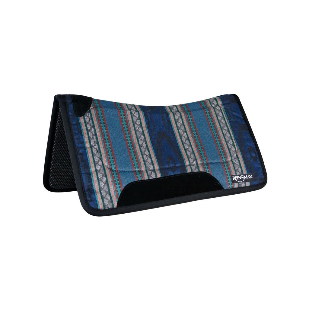 Square Contour Trail Pad with Breathable Non-Slip Bottom - Shock-Absorbing Stain & UV Resistant Horse Saddle Pad with Spine Relief Channel - 30" L x 30" D, Navy H6465