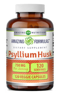 Psyllium Husk 750mg Veggie Capsules Supplement 120 Count M125