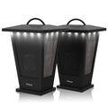 Pinao Black Waterproof Bluetooth Speakers 2 Packs 20W with LED Lights M850348