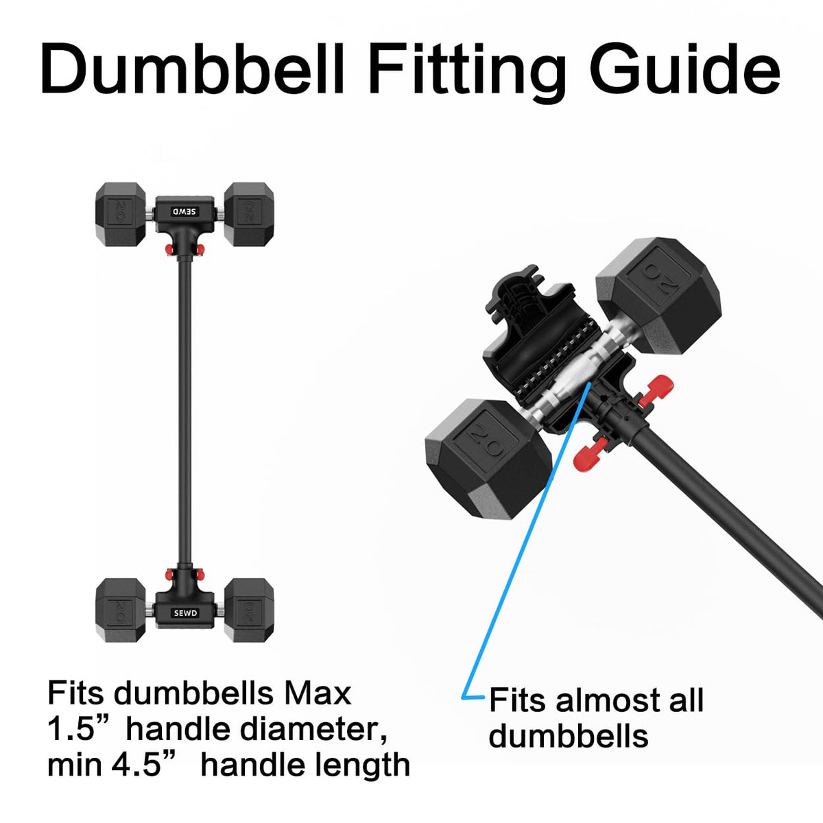 Dumbbell Converter, Up to 220LB Capacity P482