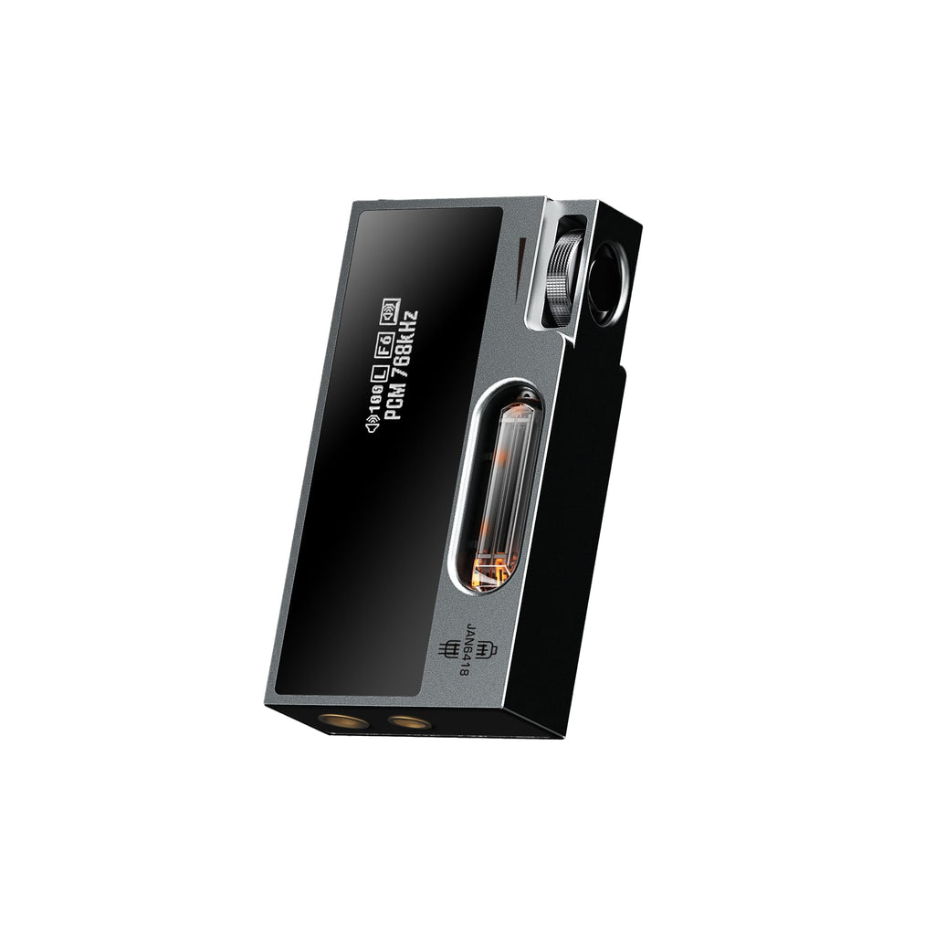 Portable Headphone Amplifier USB DAC AMP Dongle with Dual Tubes, 3.5mm+4.4mm Jack, Grey B1990