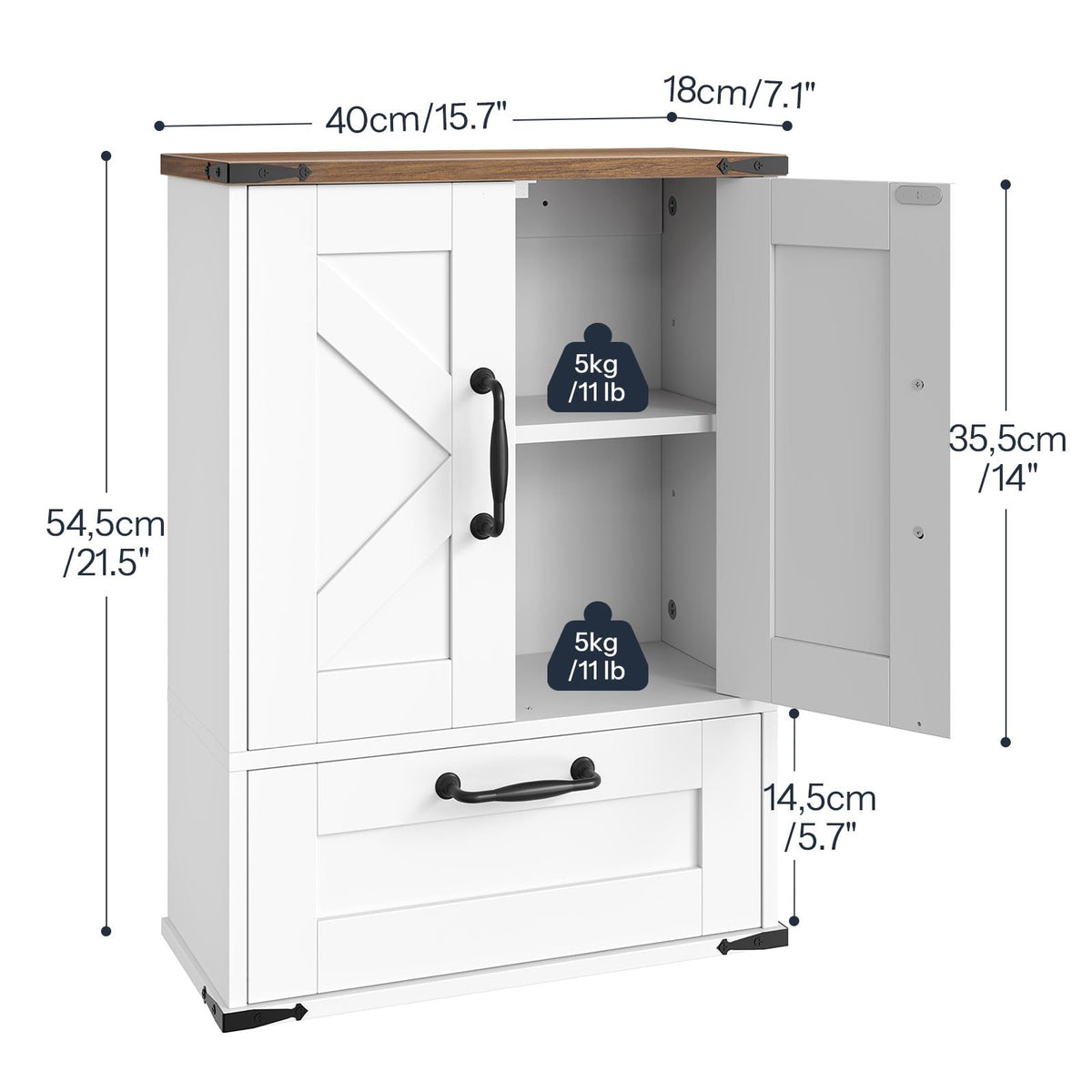 Wall Mounted Cabinet with Adjustable Shelf I965900