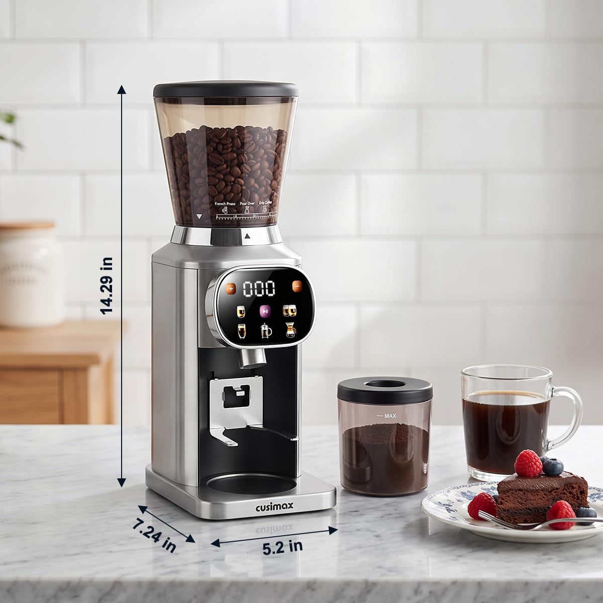 Electric Burr Coffee Grinder 48 Grind Settings E7603