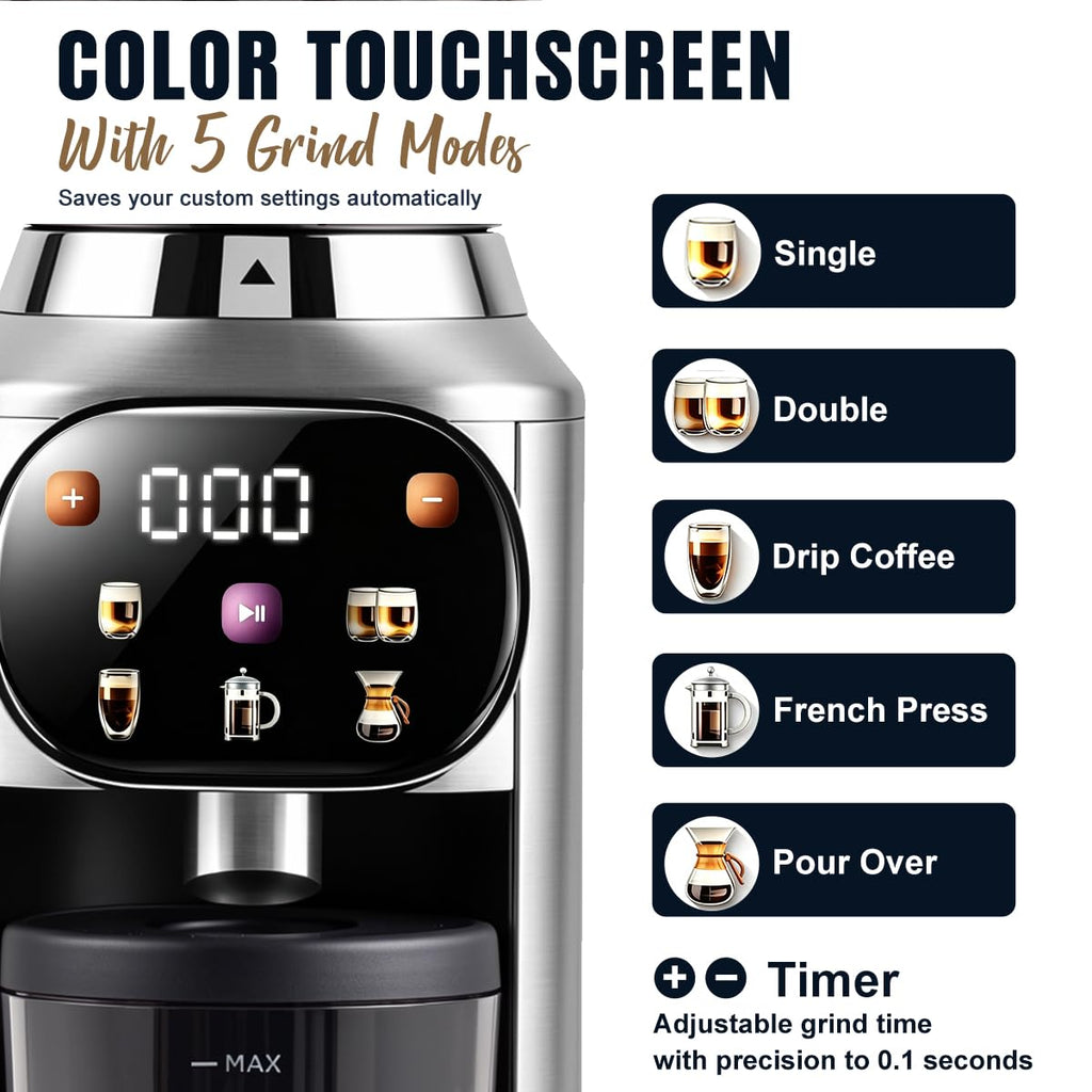 Electric Burr Coffee Grinder 48 Grind Settings E7603