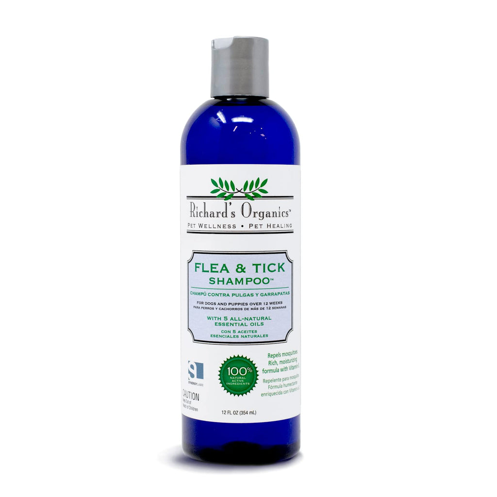 All-Natural Flea and Tick Shampoo for Dogs 12oz X988