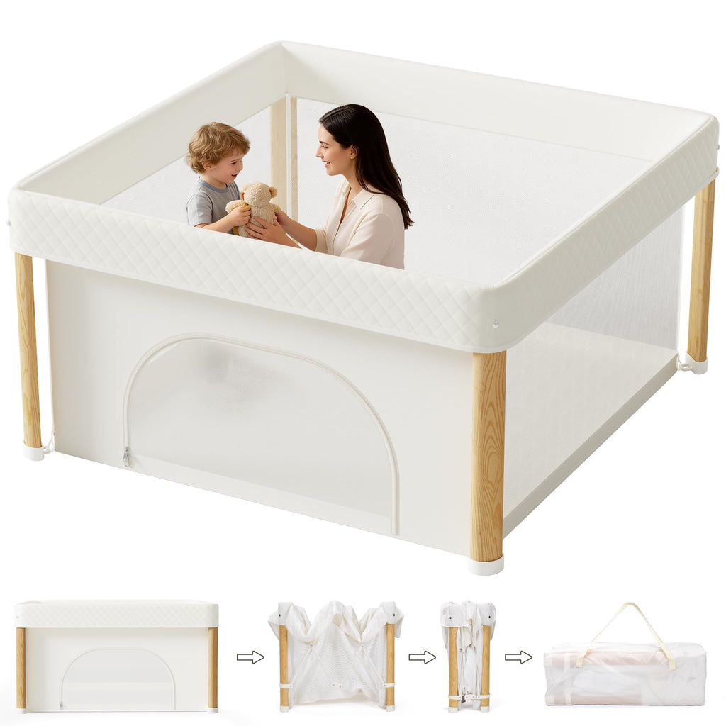 Foldable Baby Playpen with Storage Bag S66198