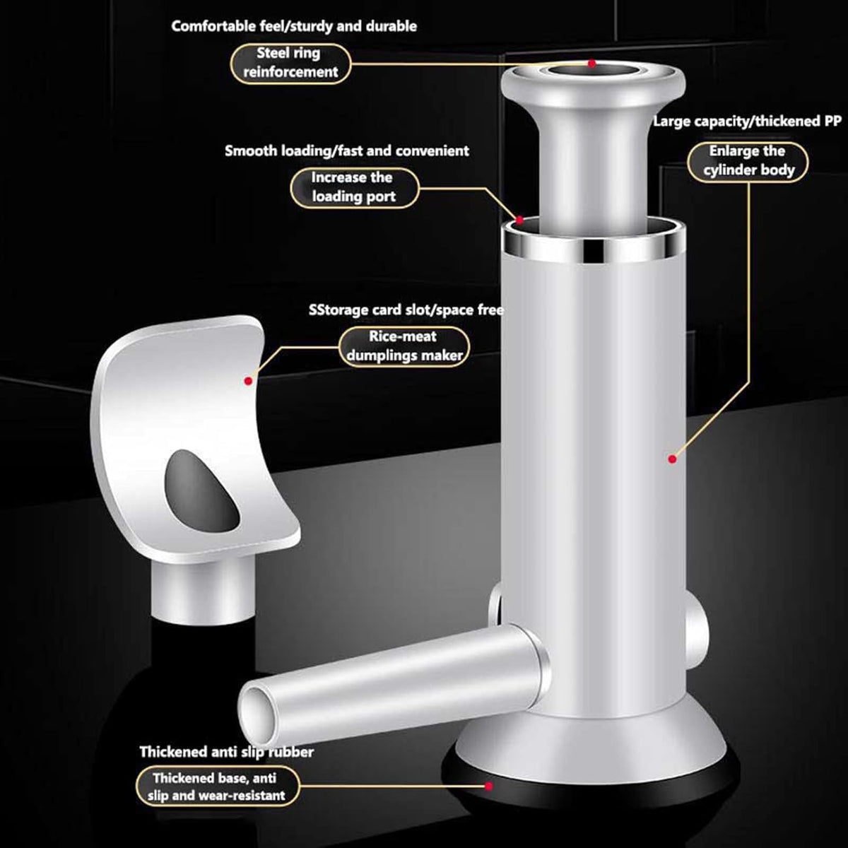 2 in 1 Vertical Sausage Stuffer with 2 Tubes L882