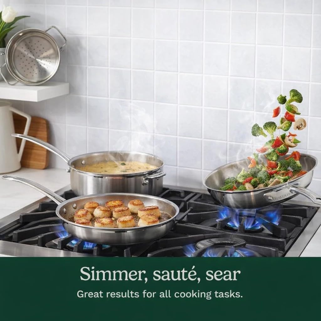 Stainless Steel 12 pc Induction Compatible Cookware Set L93595