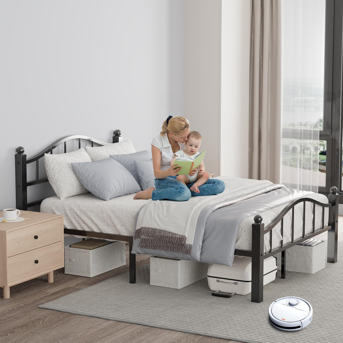 Full Size Bed Frames with Headboard G3208
