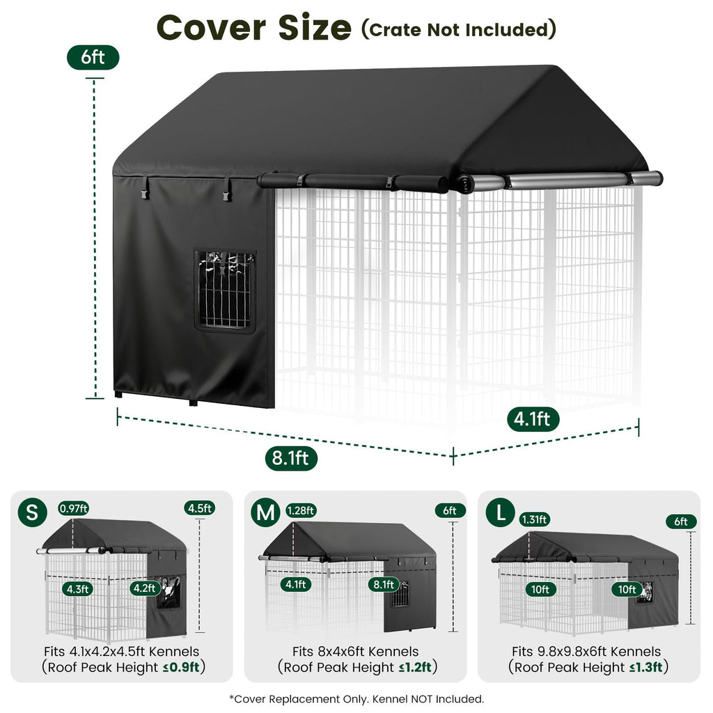 8x4x6ft Waterproof Dog Kennel Cover Q1487