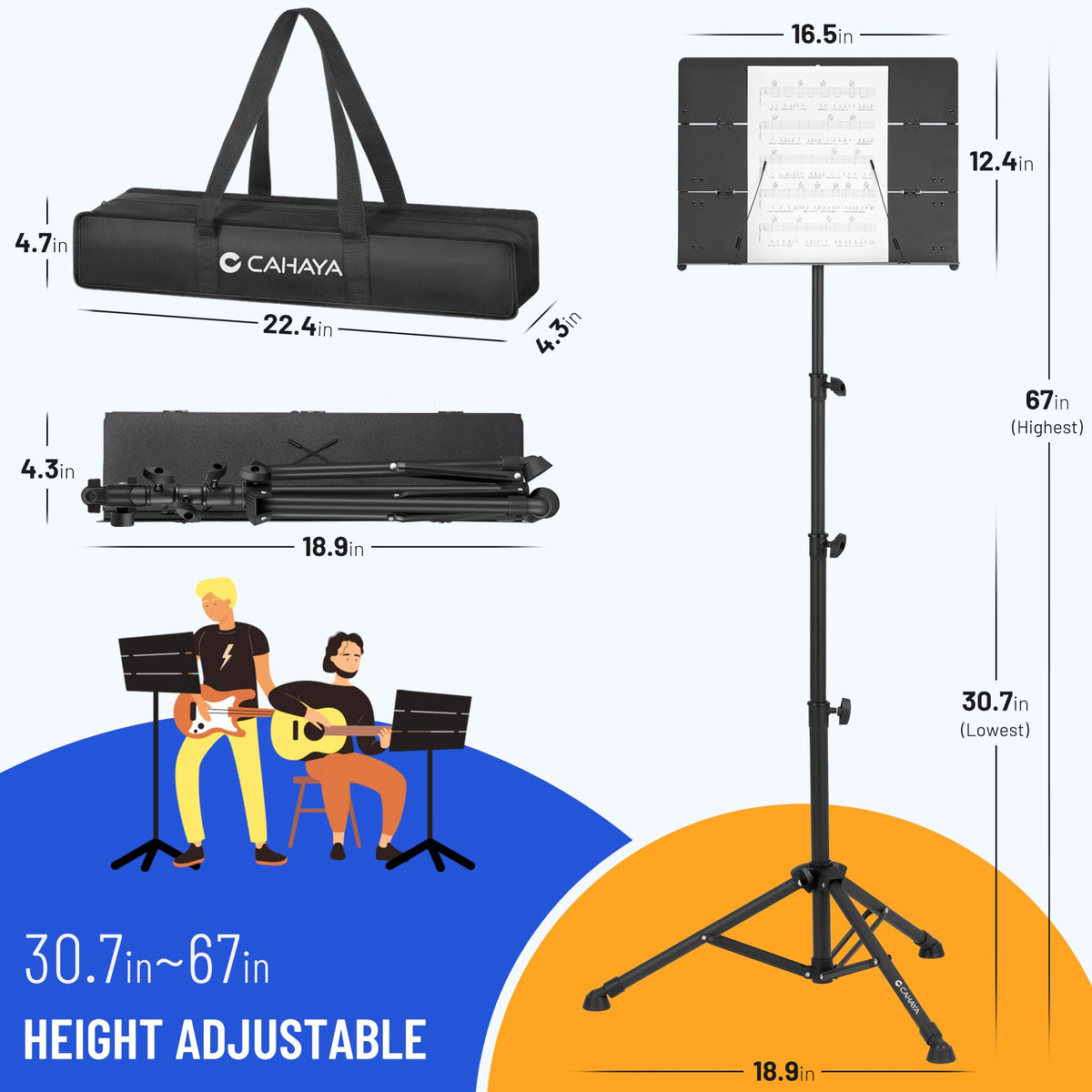 Foldable Portable Sheet Music Stand H717103