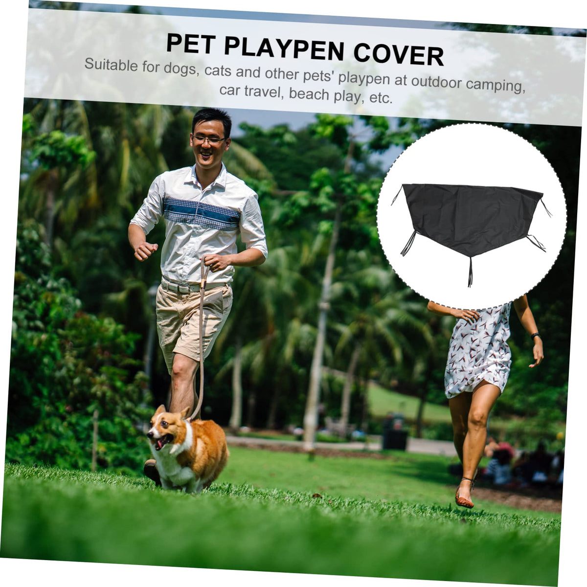Outdoor Dog Playpen Roof Cover H435314