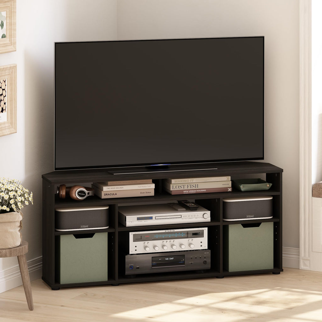 4-Tier Corner TV Stand with Storage Shelf X419515