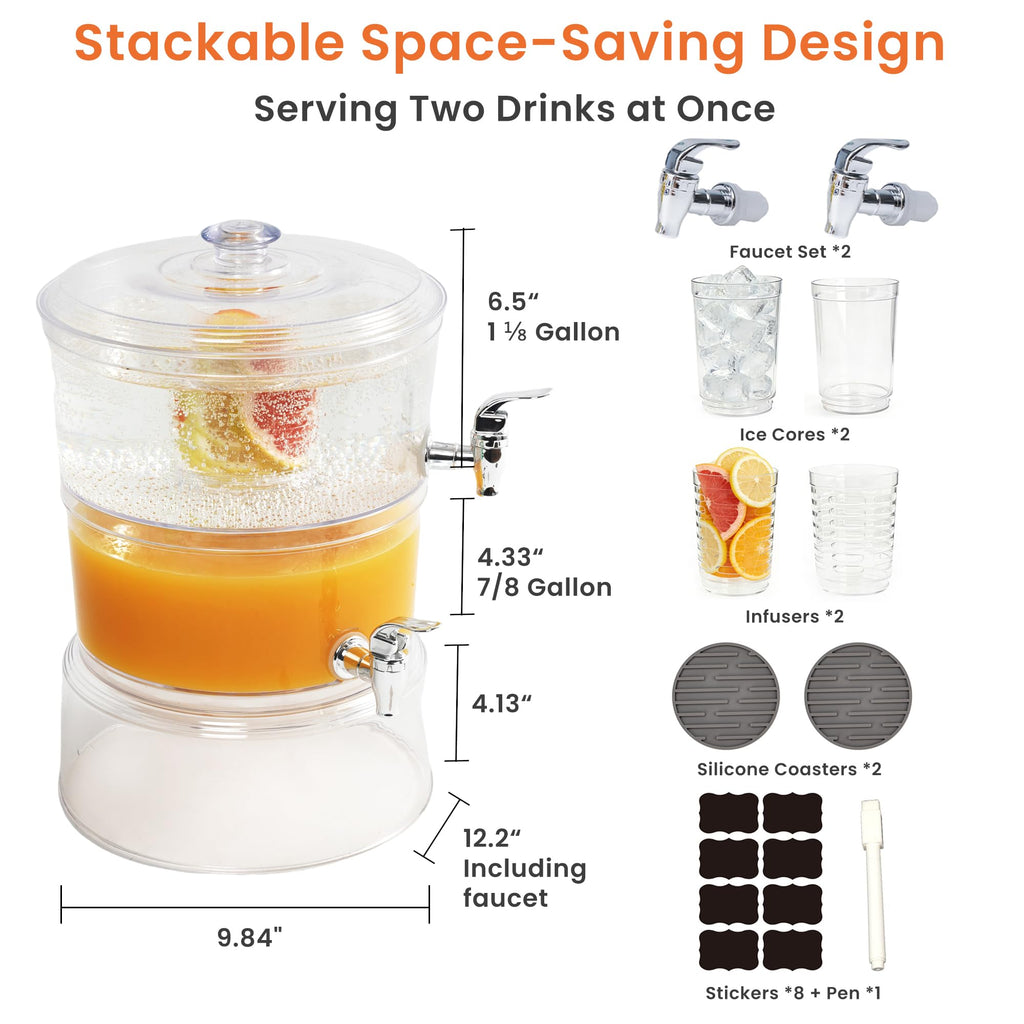 2 Gallon Beverage Dispenser with Stand O270897