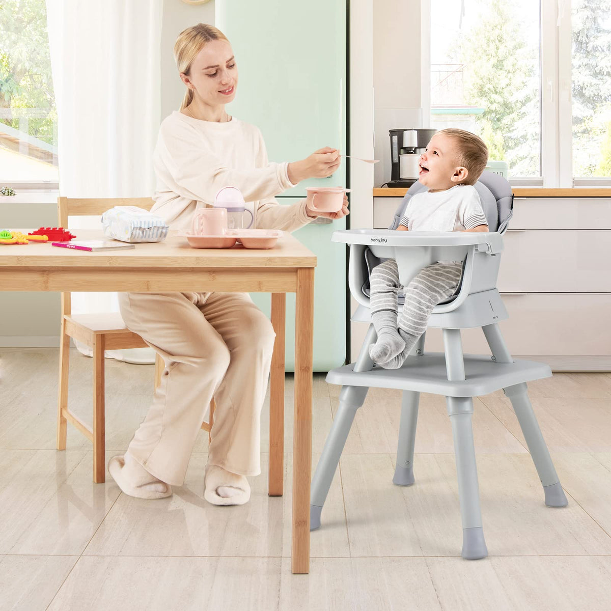 8 in 1 Convertible High Chair with Removable Tray D89393