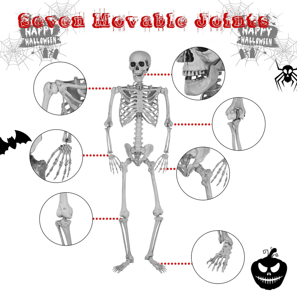 5.4ft Full Body Skeleton with Movable Joints M25782