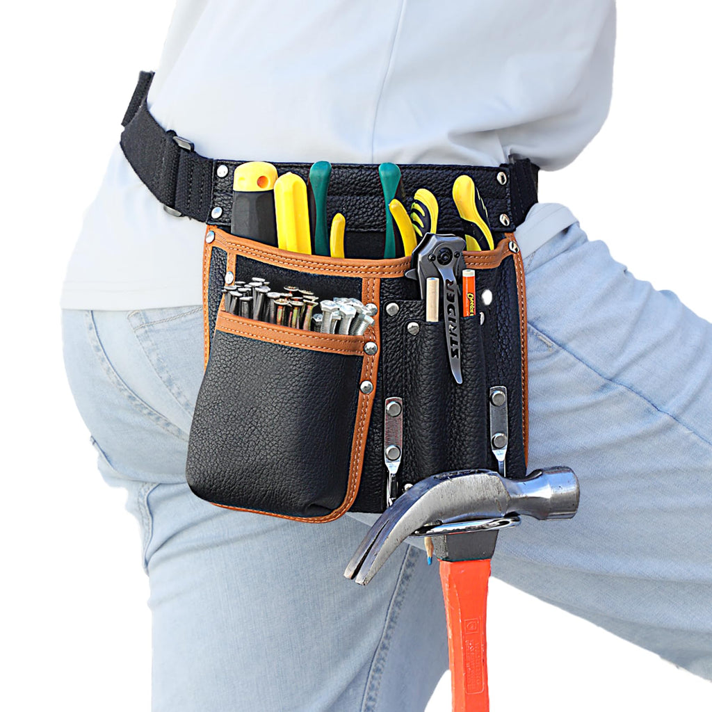 Genuine Leather Adjustable Tool Belt Pouch I6663