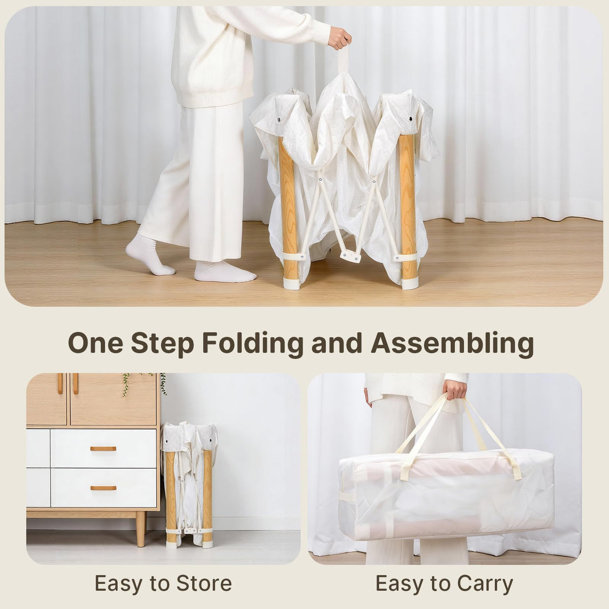 Foldable Baby Playpen with Storage Bag S66198