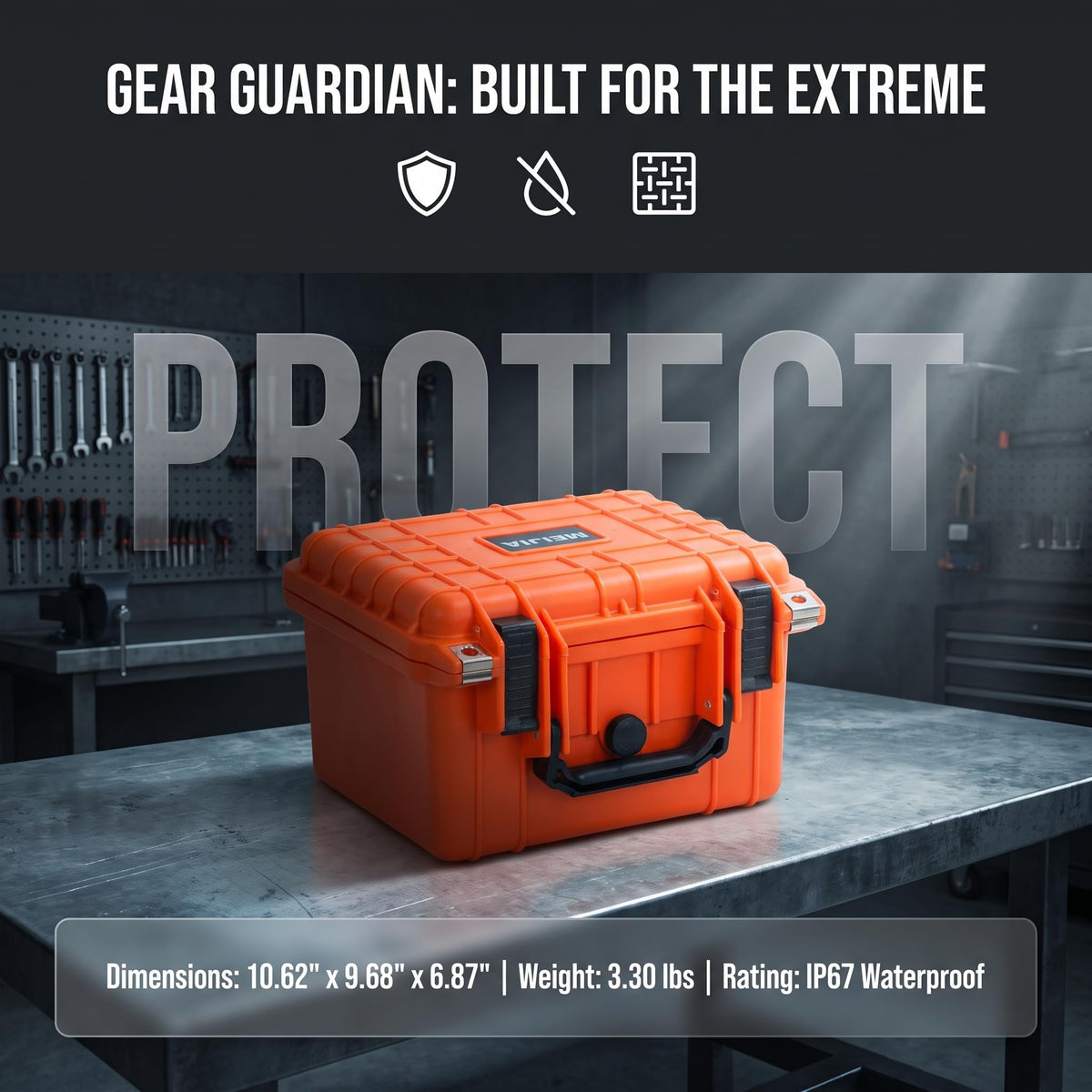 Portable IP67 Waterproof Camera Case with Customizable Foam N287
