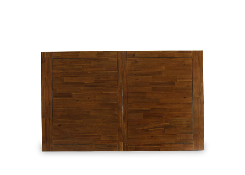 9 Piece Walnut Dining Table Set with Butterfly Leaf and 8 Dark Khaki Linen Fabric Chairs K3591