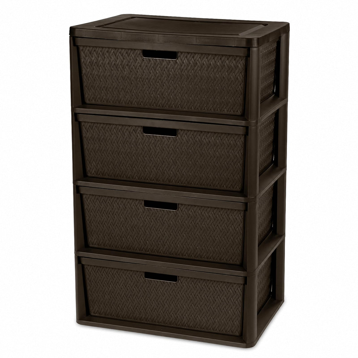 Brown 4 Drawer Plastic Storage Organizer N925996