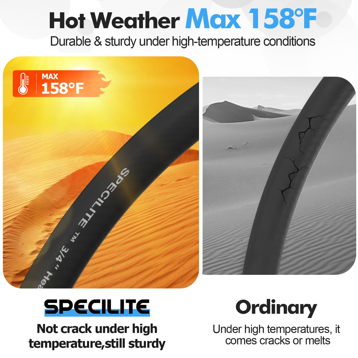 3/4" Hot/Cold Garden Water Hose 100 ft E653
